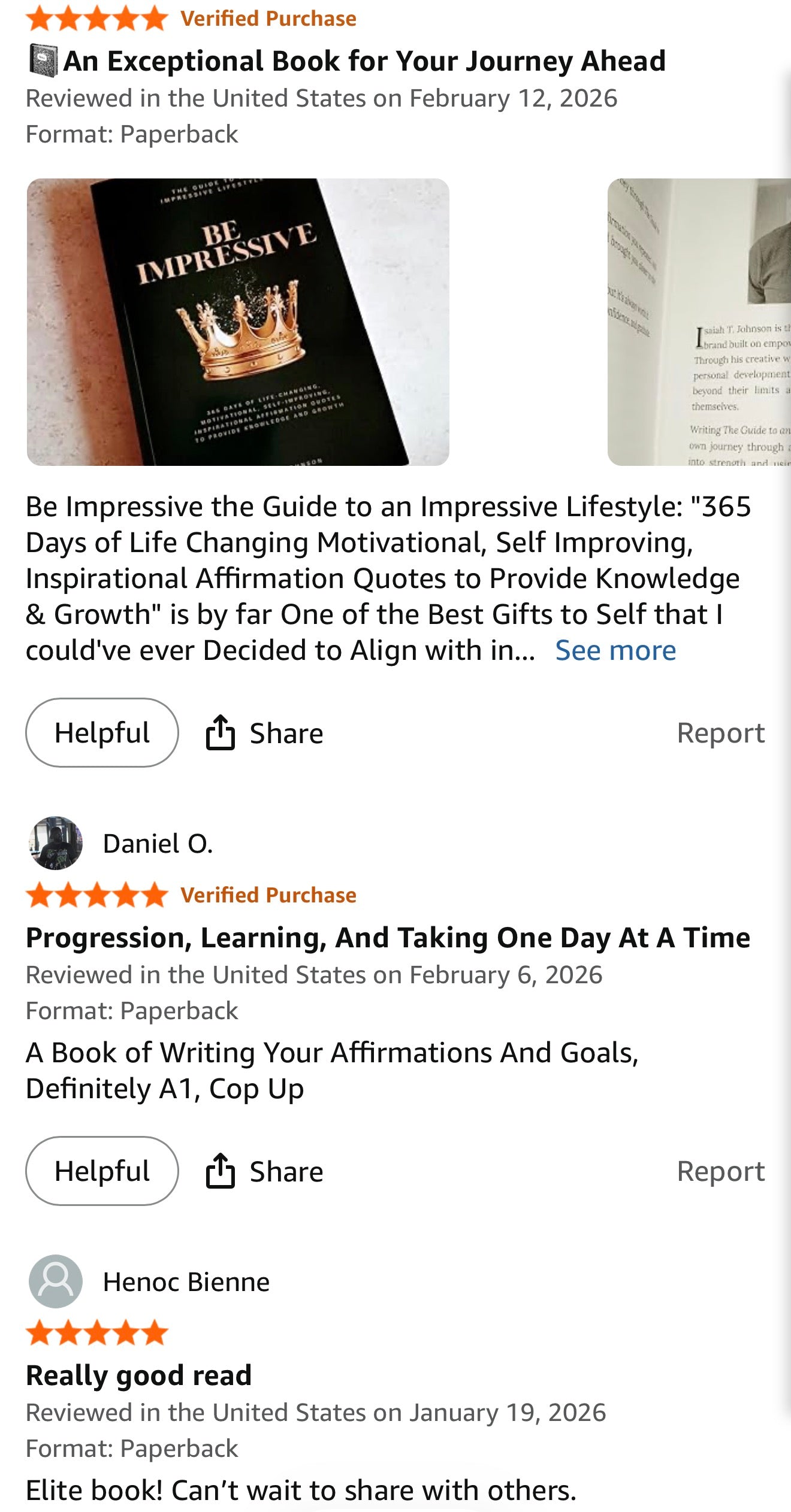 Be Impressive - Affirmation Book